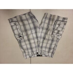 Lee HD Lee Merc‎ Co Plaid Cargo Shorts Mens Size 30 Cotton Blend Casual